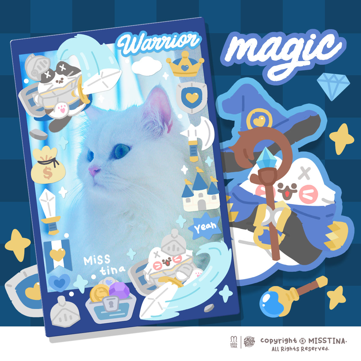 「MISSTINA」Otherworld Magic Mi Flash Film Borderless Sticker Original Waterproof Notebook Matte Film Star Guka