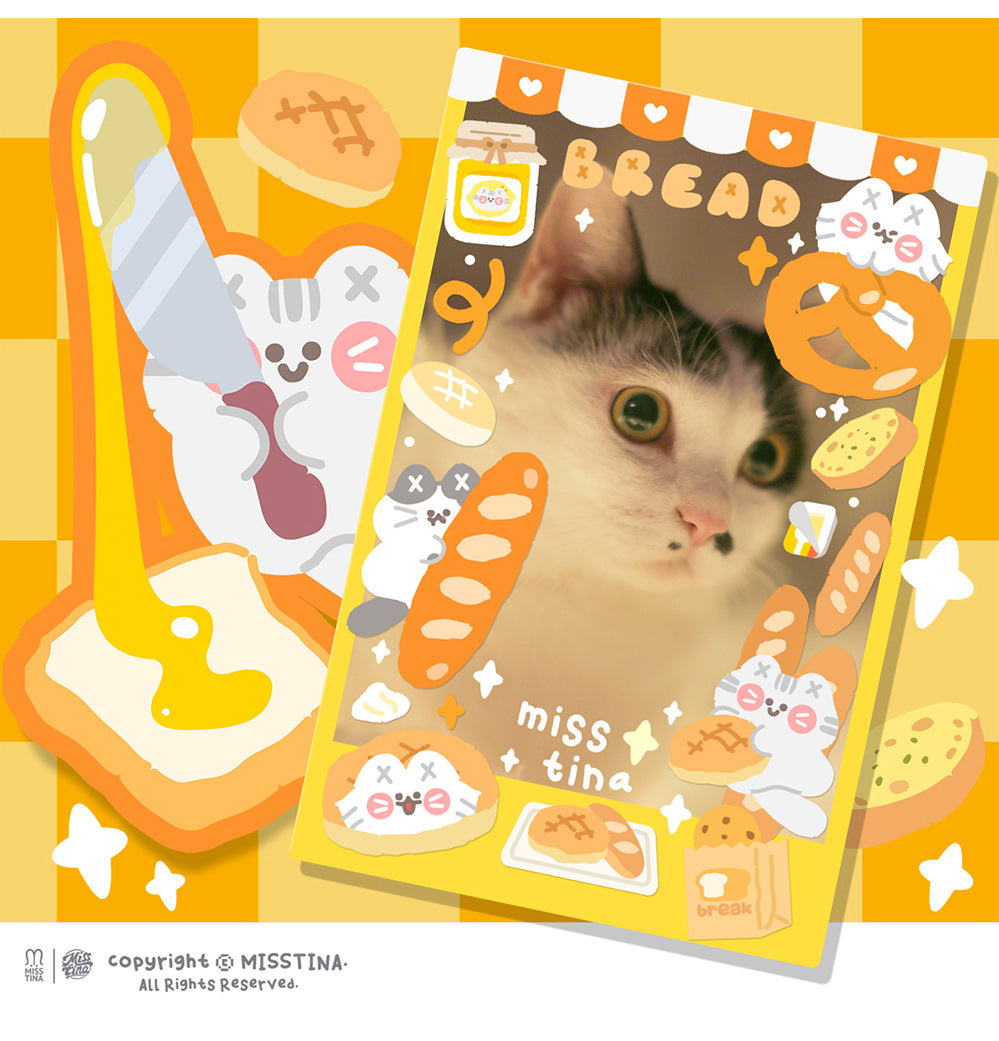 「MISSTINA」 Vitality Baking MI Series Flash Film Stickers Original Waterproof Diary Notebook Stickers Star Cards