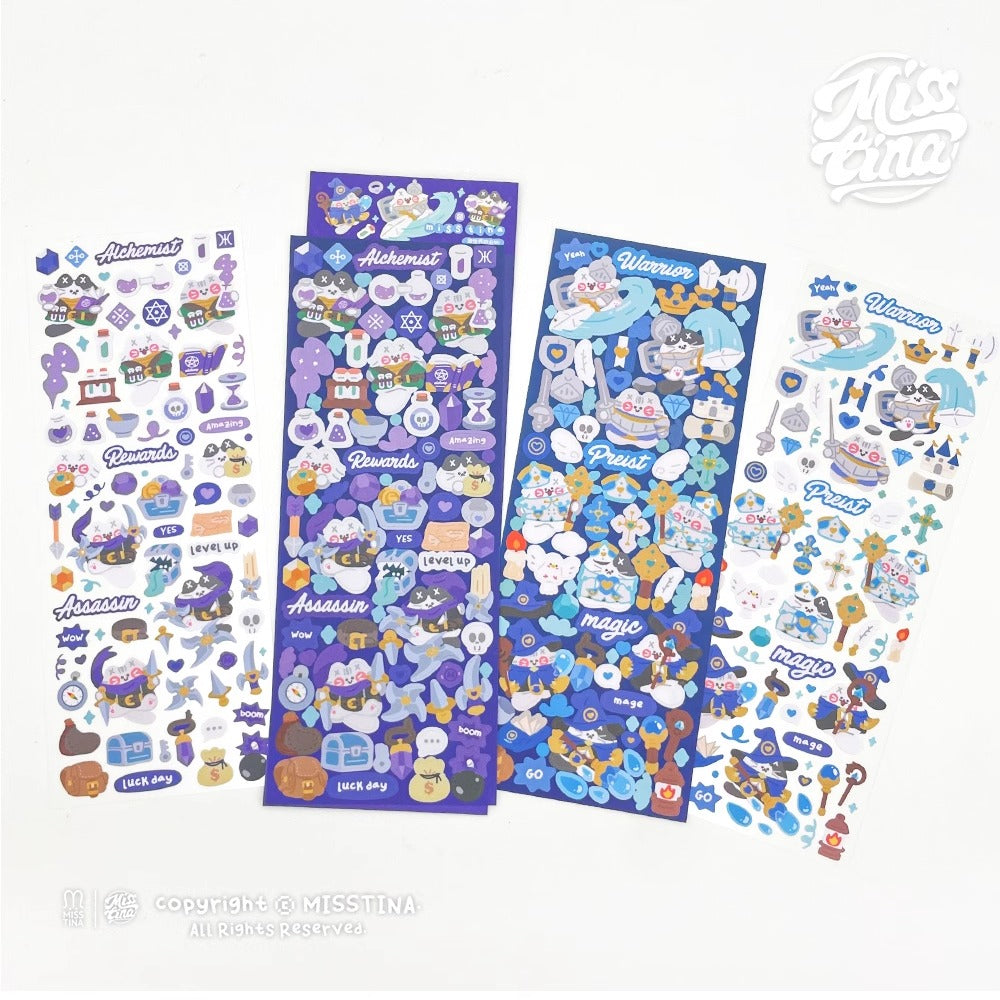 「MISSTINA」Otherworld Magic Mi Flash Film Borderless Sticker Original Waterproof Notebook Matte Film Star Guka