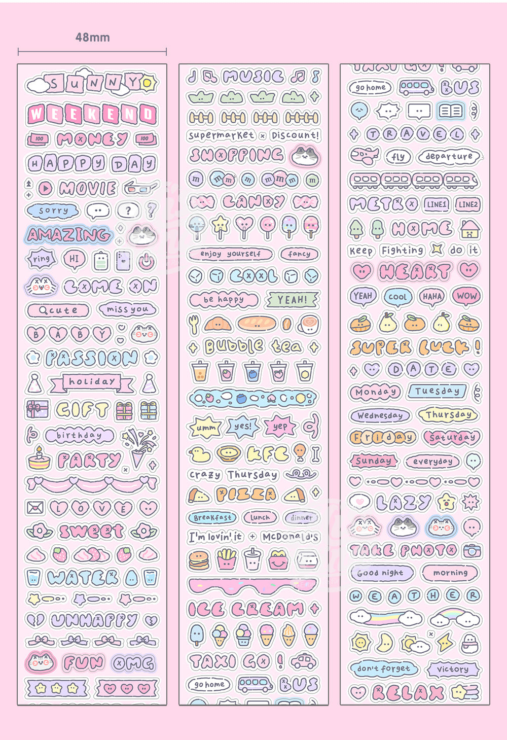 "MISSTINA" slightly sweet deco sticker roll tape star glitter sand film original handbook matte film star coo card