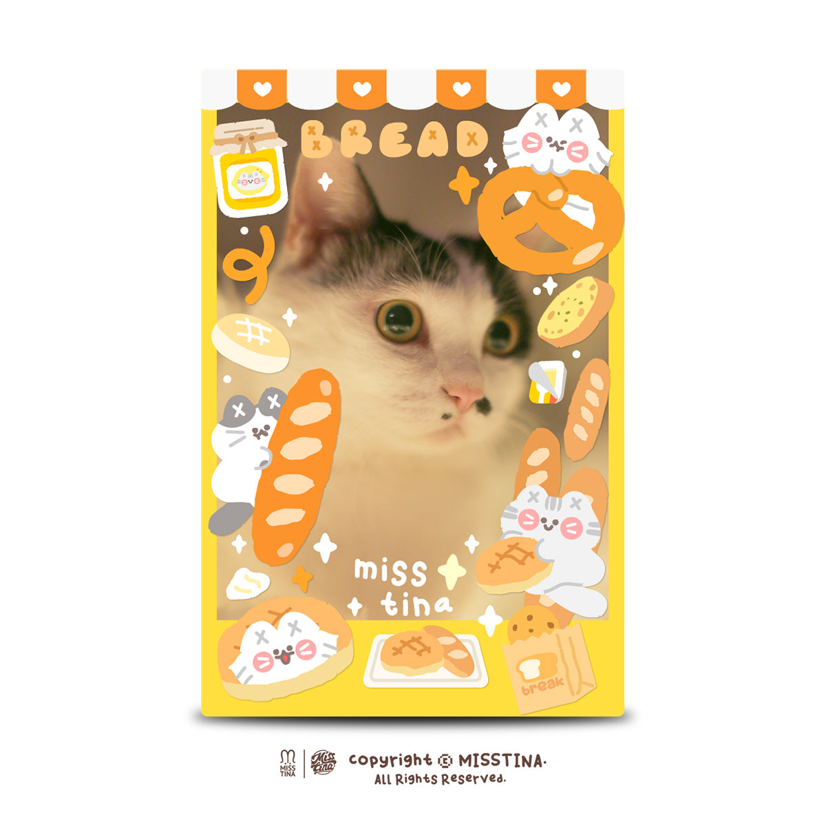 「MISSTINA」 Vitality Baking MI Series Flash Film Stickers Original Waterproof Diary Notebook Stickers Star Cards