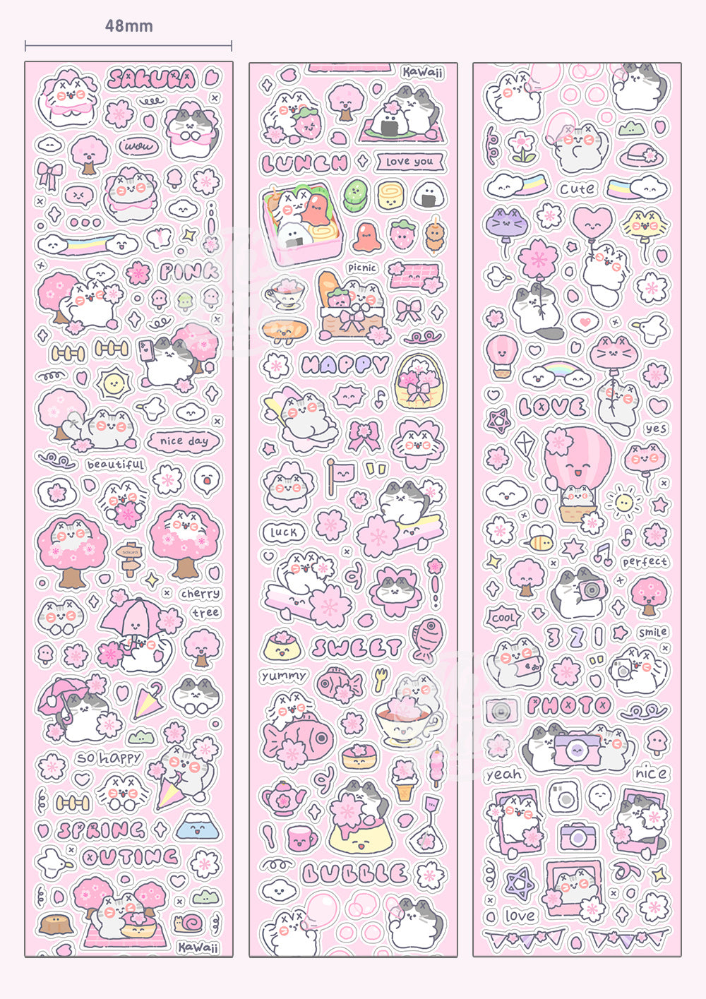 「MISSTINA」Spring Symphony Mi Sticker Roll Tape Star Sparkling Sand Film Original Handbag Matte Film Guk