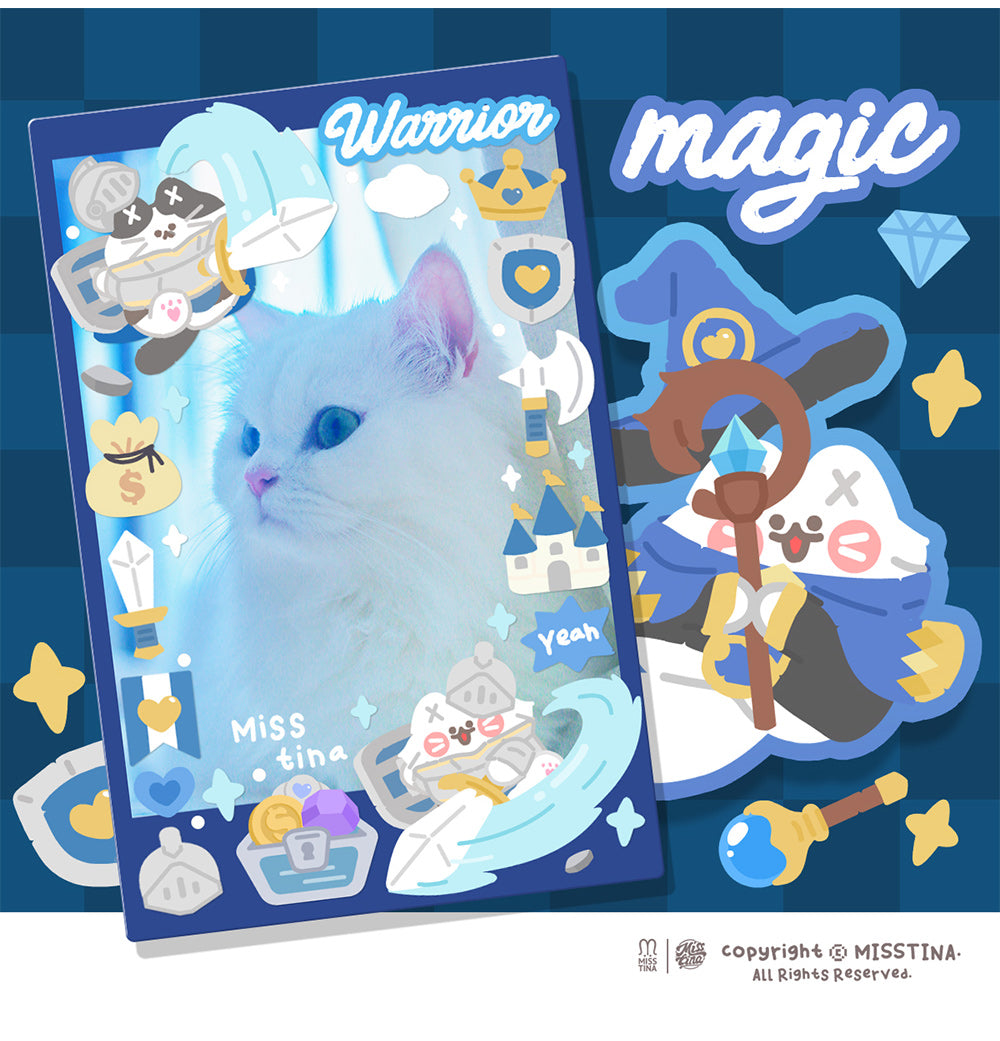 「MISSTINA」Otherworld Magic Mi Flash Film Borderless Sticker Original Waterproof Notebook Matte Film Star Guka