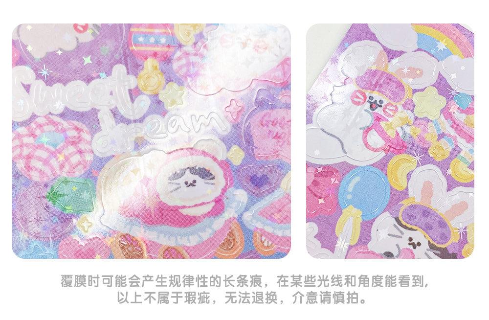「MISSTINA」Baby Mi Flash Film Borderless Sticker Original Waterproof Notebook Matte Film Star Coo Card