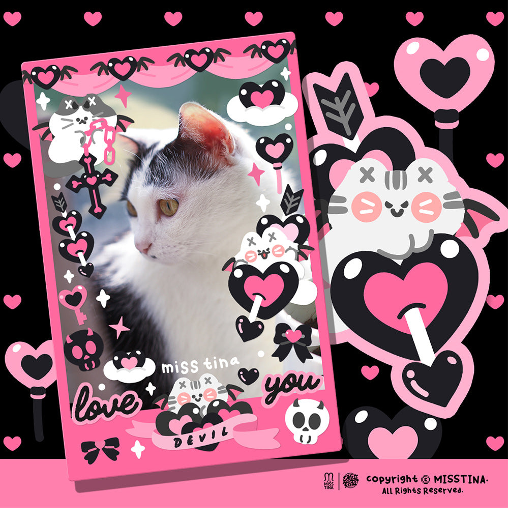 "MiTian Club" Devil MI series large cut film matte film stickers original waterproof notebook stickers Guka