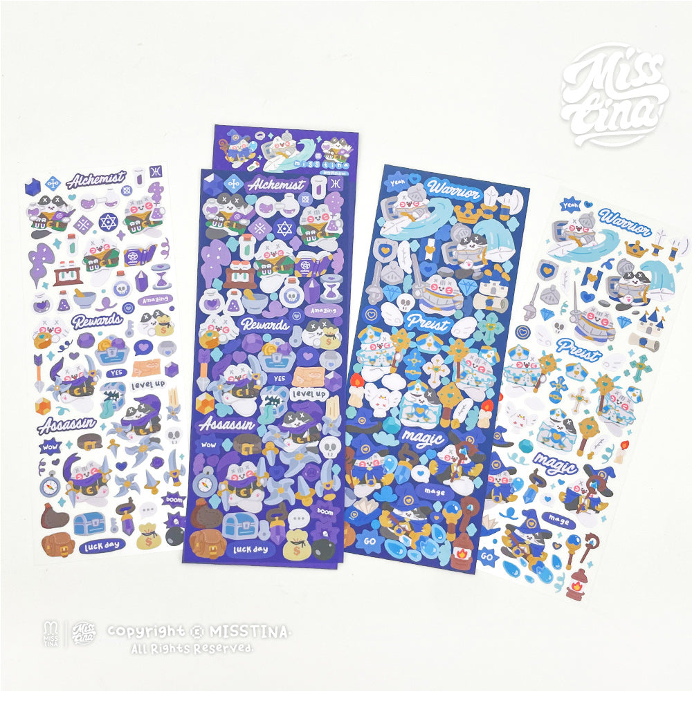 「MISSTINA」Otherworld Magic Mi Flash Film Borderless Sticker Original Waterproof Notebook Matte Film Star Guka