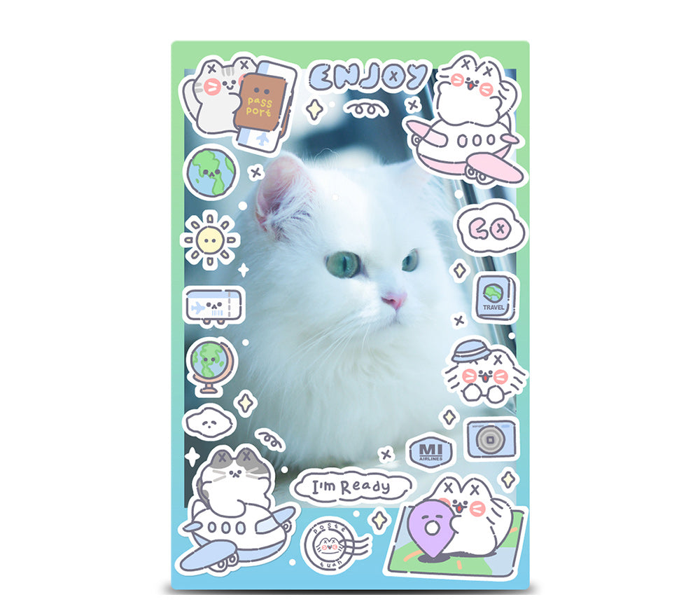 「MISSTINA」MI's travel mi sticker roll tape star glitter sand film original handbook matte film Guka