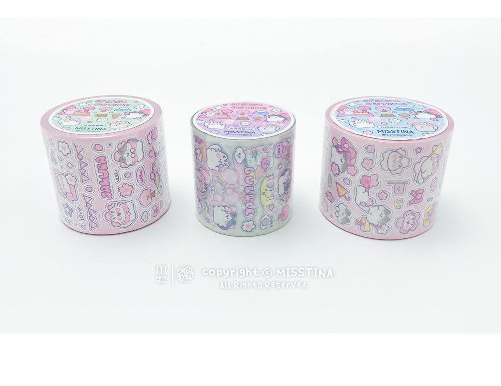 「MISSTINA」Spring Symphony Mi Sticker Roll Tape Star Sparkling Sand Film Original Handbag Matte Film Guk