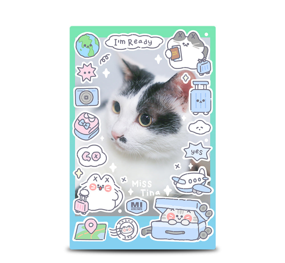 「MISSTINA」Travel Mi Flash Film Matt Film Borderless Sticker Original Waterproof Notebook Matt Film Star Coo Card
