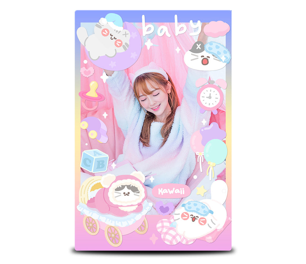 「MISSTINA」Baby Mi Flash Film Borderless Sticker Original Waterproof Notebook Matte Film Star Coo Card