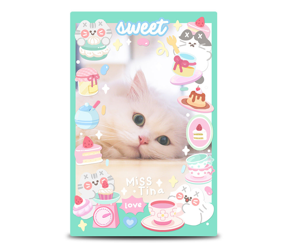 「MISSTINA」Pink Kitchen Mi Flash Film Borderless Sticker Original Waterproof Notebook Matte Film Star Coo Card