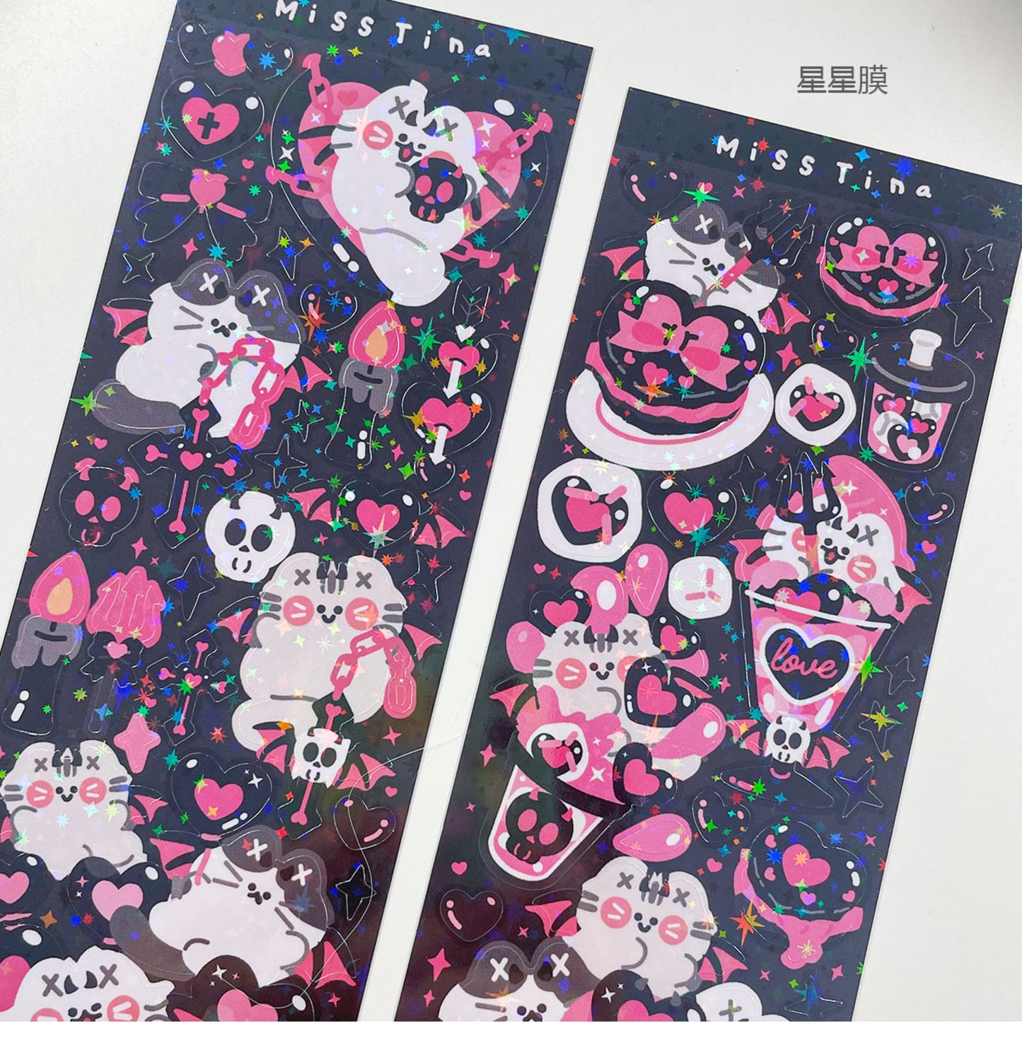 "MiTian Club" Devil MI series large cut film matte film stickers original waterproof notebook stickers Guka