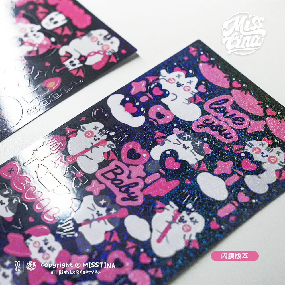 "MiTian Club" Devil MI series large cut film matte film stickers original waterproof notebook stickers Guka