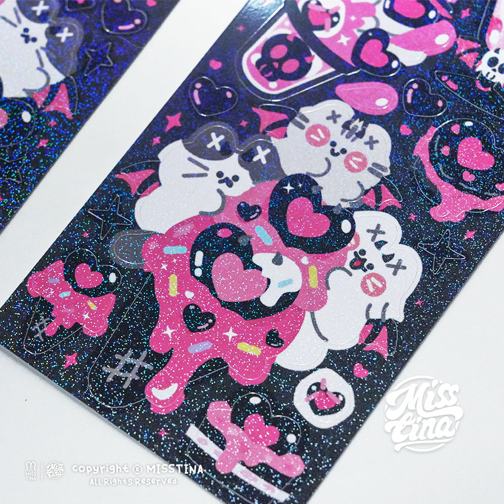 "MiTian Club" Devil MI series large cut film matte film stickers original waterproof notebook stickers Guka