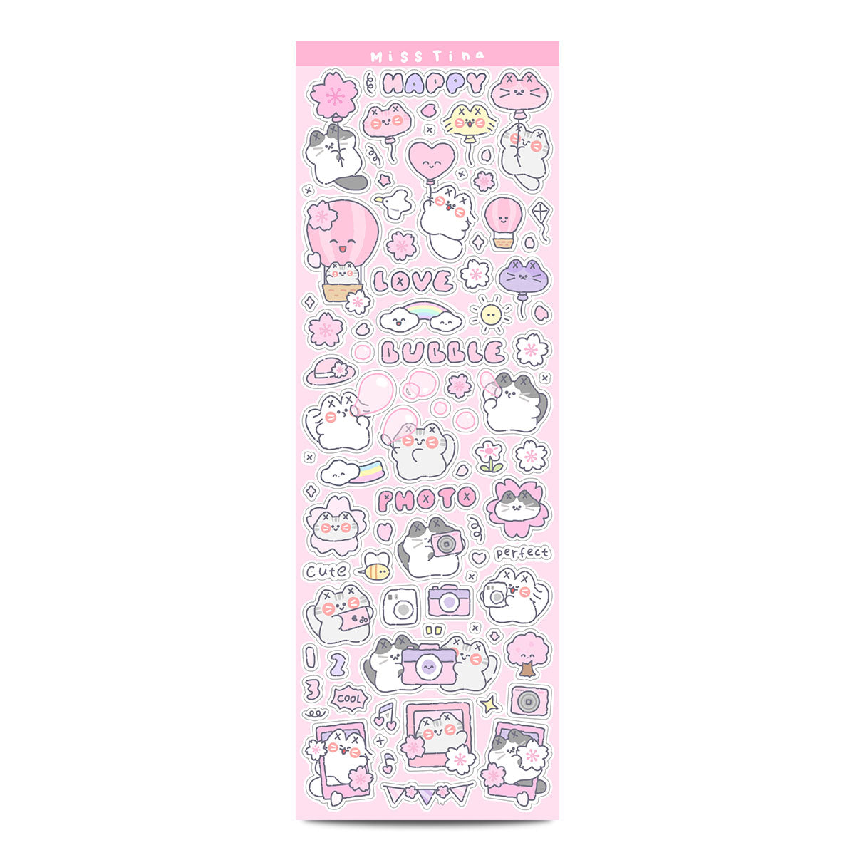 「MISSTINA」Spring Symphony Mi Stickers, Three Star Sparkling Sand Films, Original Handmade Curtain Matte Film, Guka Stickers