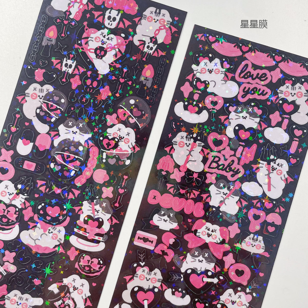 "MiTian Club" Devil MI series large cut film matte film stickers original waterproof notebook stickers Guka