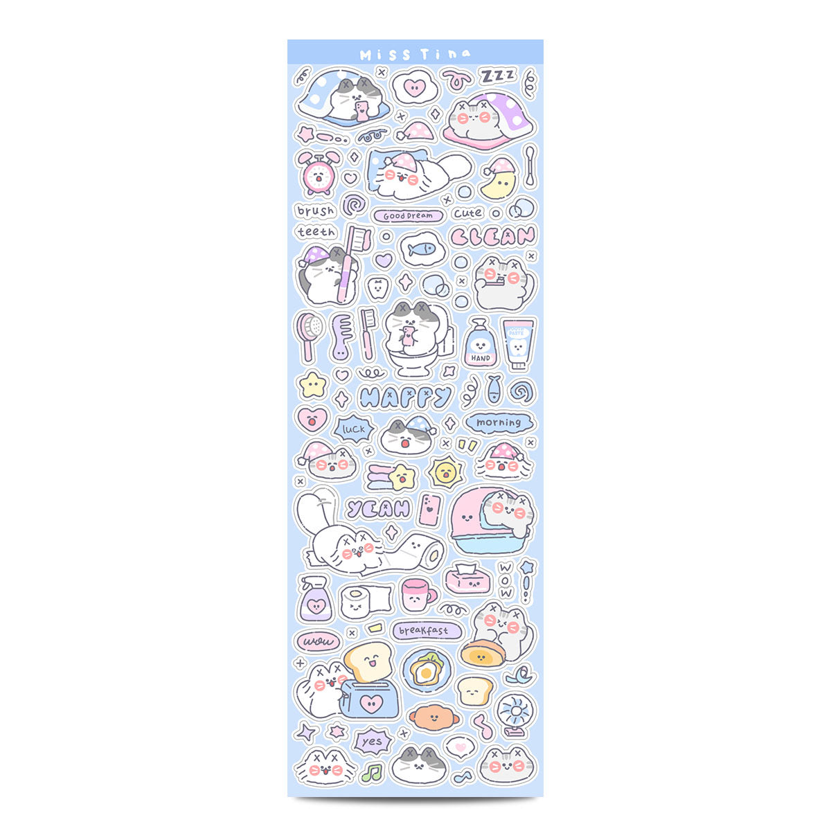 "MISSTINA" weekend home mi sticker roll tape star flash sand film original handbook matte film paper cuckoo card