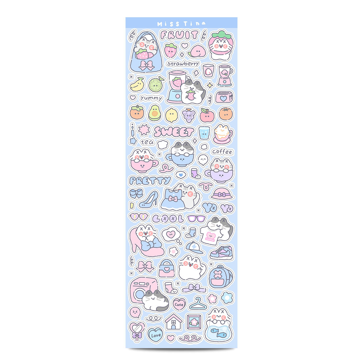 "MISSTINA" weekend home mi sticker roll tape star flash sand film original handbook matte film paper cuckoo card